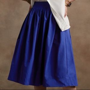 NWT Banana Republic Faille Midi Skirt in Blue Voltage, size L